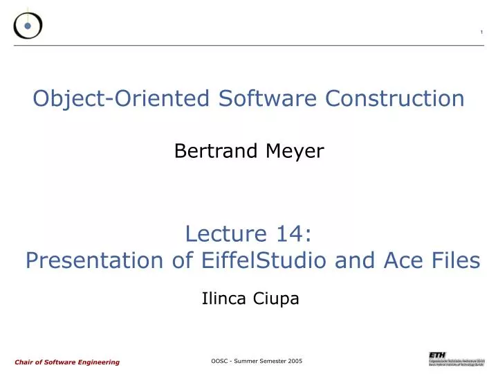 object oriented software construction