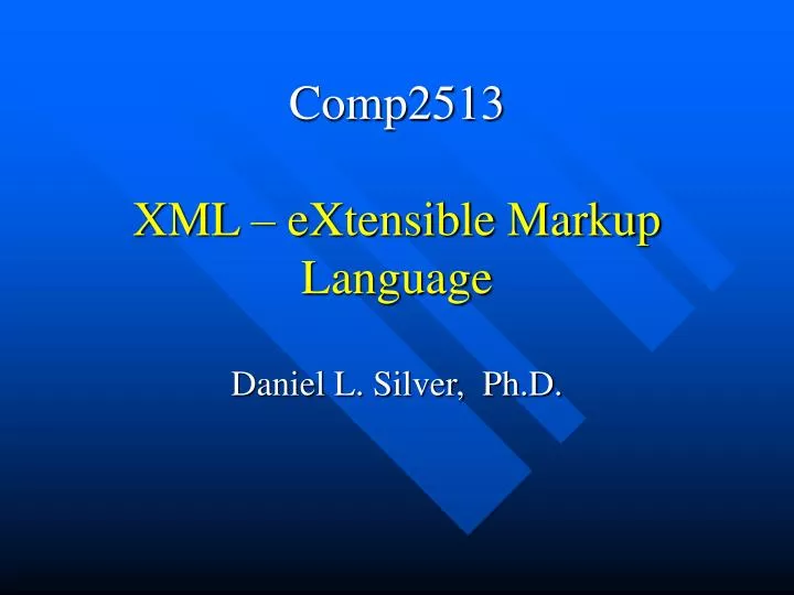 comp2513 xml extensible markup language