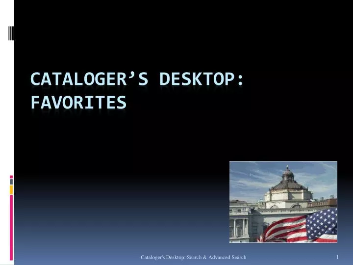 cataloger s desktop favorites
