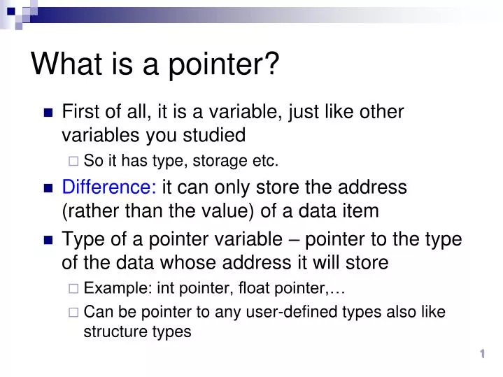 what is a pointer