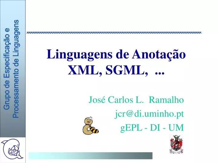 linguagens de anota o xml sgml