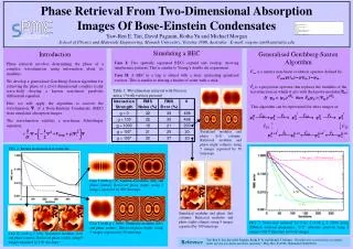 Phase Retrieval From Two-Dimensional Absorption Images Of Bose-Einstein Condensates