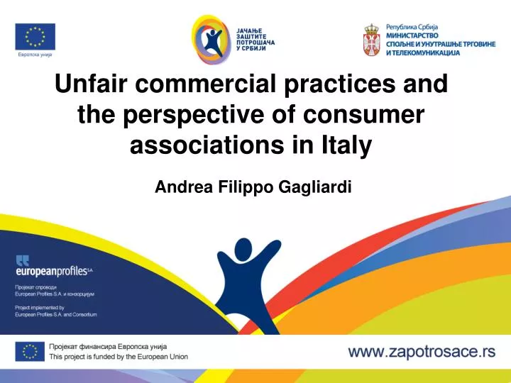 unfair commercial practices and the perspective of consumer associations in italy