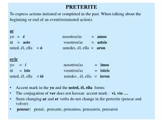 PRETERITE