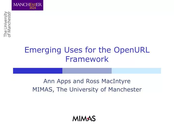 emerging uses for the openurl framework