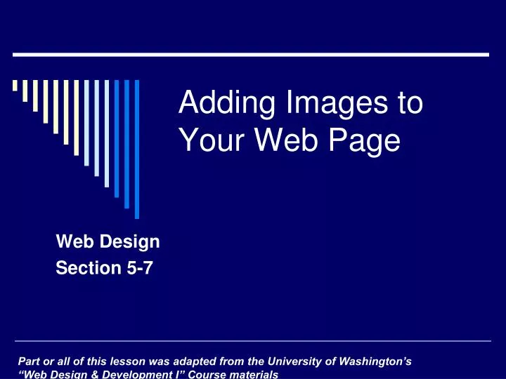 adding images to your web page