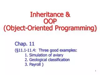 Inheritance &amp; OOP (Object-Oriented Programming)