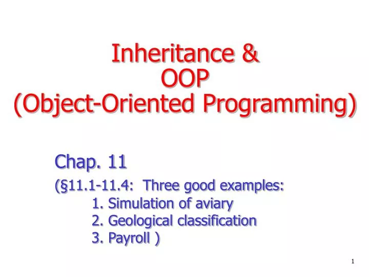 inheritance oop object oriented programming