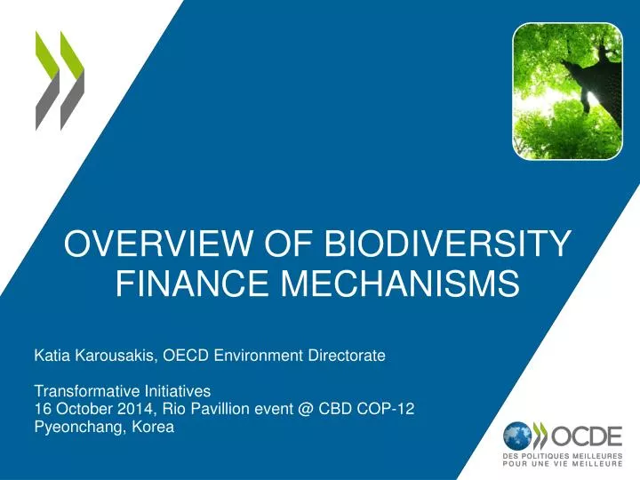 overview of biodiversity finance mechanisms