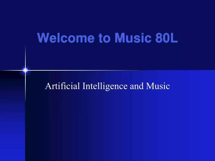 welcome to music 80l