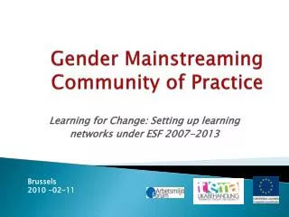 Gender Mainstreaming Community of Practice