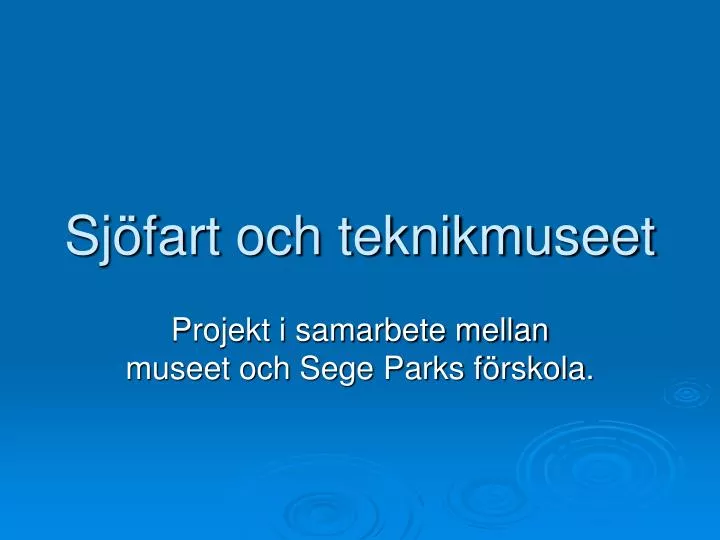 sj fart och teknikmuseet