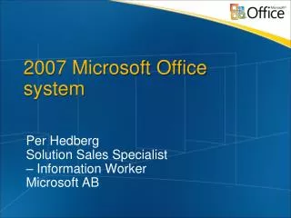2007 microsoft office system