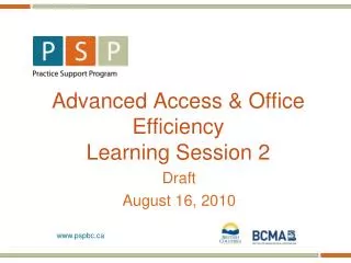 Advanced Access &amp; Office Efficiency Learning Session 2