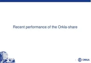 Recent performance of the Orkla-share