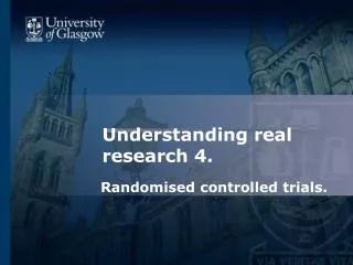 Understanding real research 4.