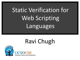 Static Verification for Web Scripting Languages