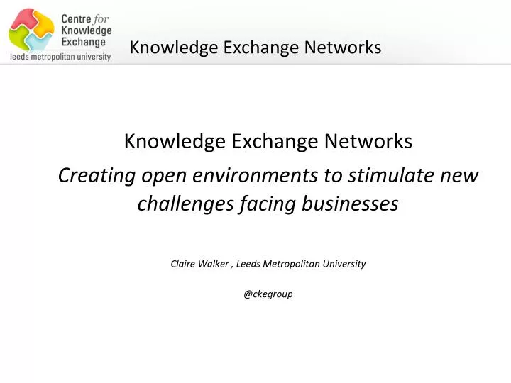 knowledge exchange networks