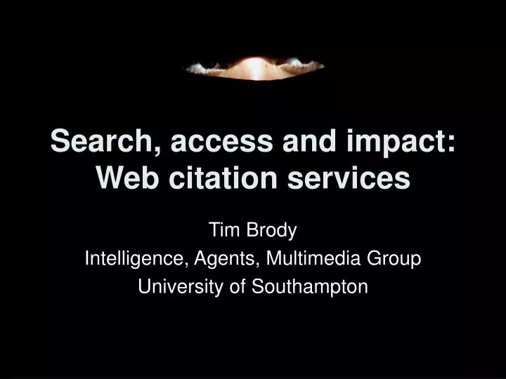search access and impact web citation services