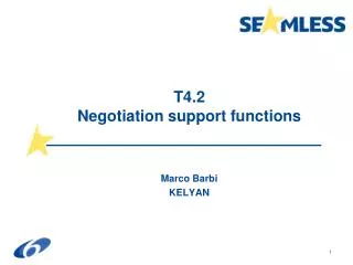 T4.2 Negotiation support functions