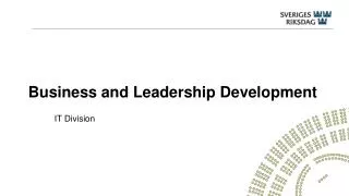 Business and Leadership Development