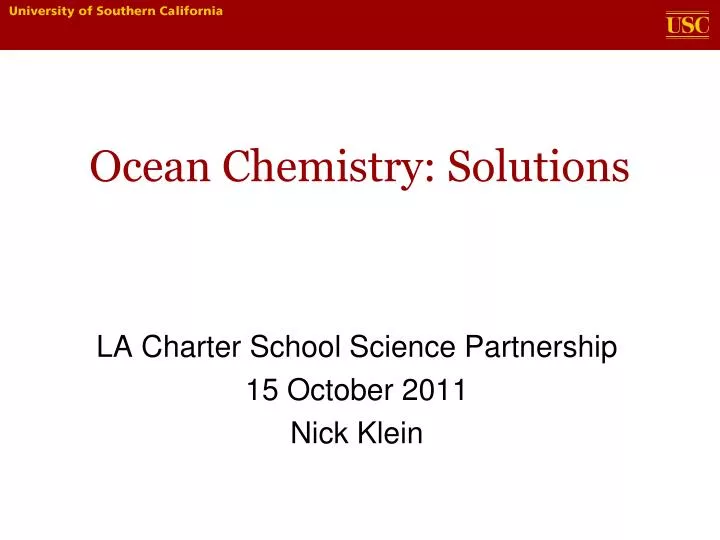 ocean chemistry solutions
