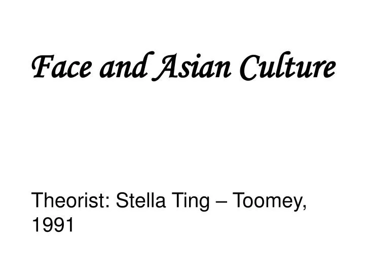 face and asian culture