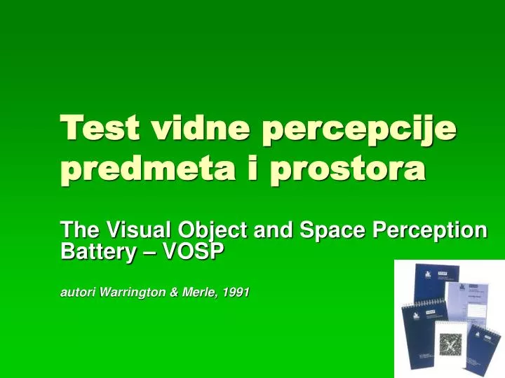 test vidne percepcije predmeta i prostora