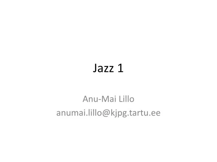 jazz 1
