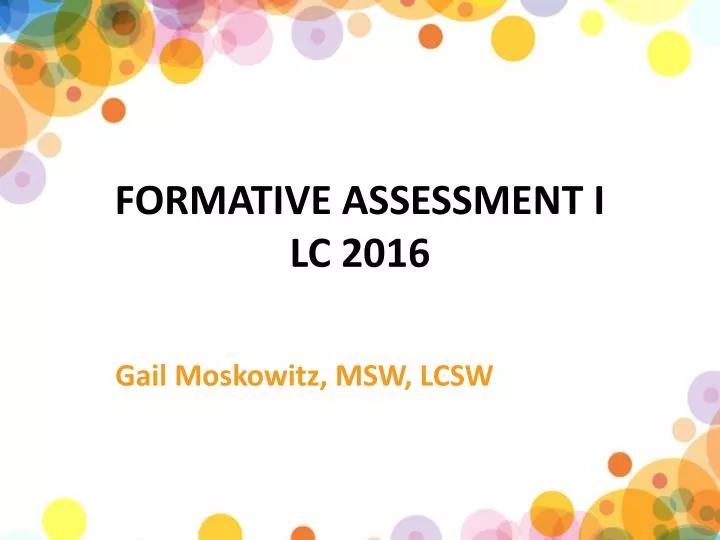 formative assessment i lc 2016