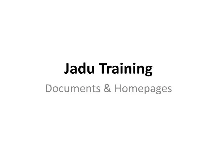 jadu training