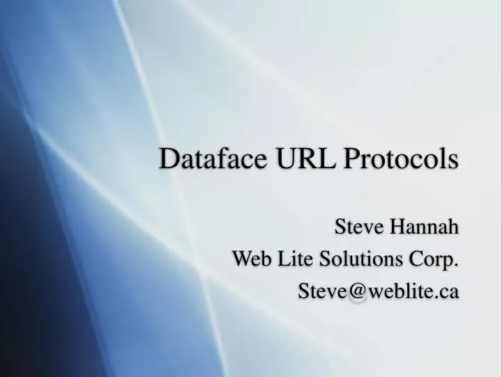 dataface url protocols