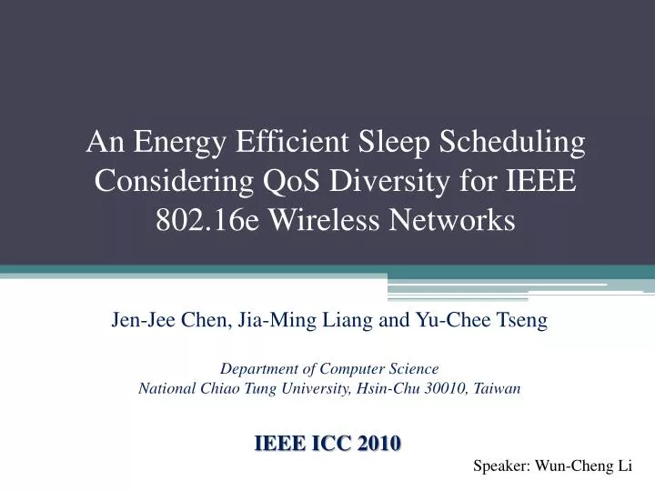 an energy efficient sleep scheduling considering qos diversity for ieee 802 16e wireless networks