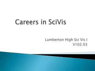 Careers in SciVis