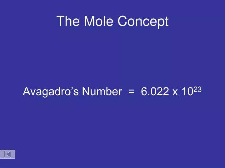 the mole concept