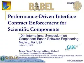 Performance-Driven Interface Contract Enforcement for Scientific Components