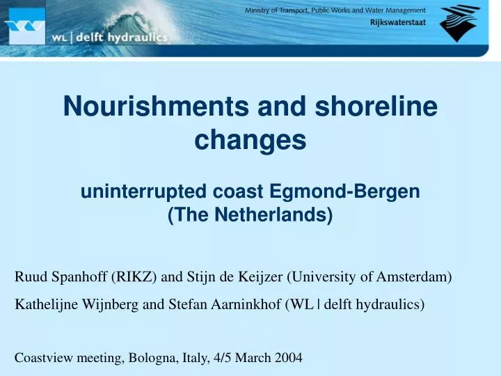 nourishments and shoreline changes uninterrupted coast egmond bergen the netherlands