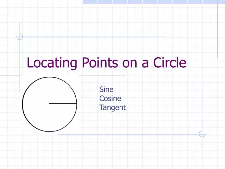 locating points on a circle