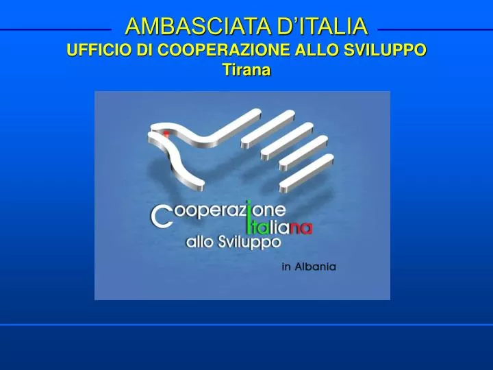 ambasciata d italia ufficio di cooperazione allo sviluppo tirana