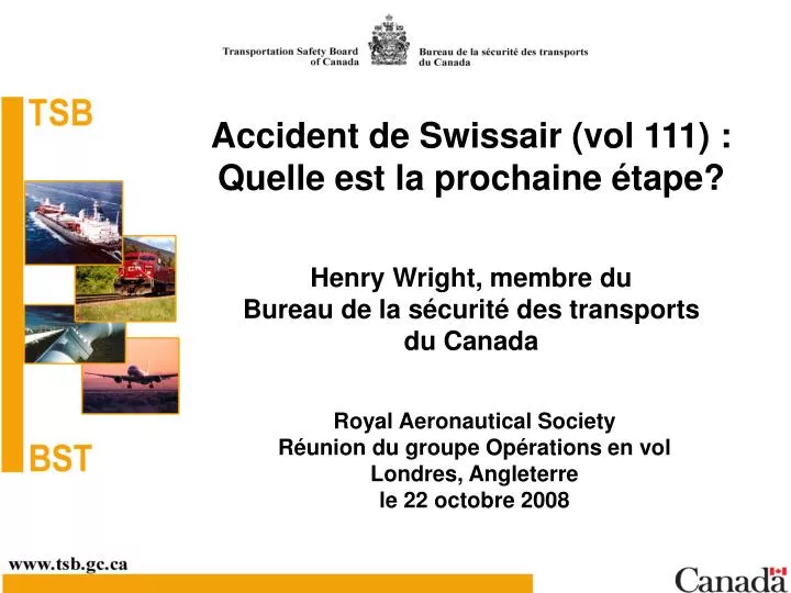 accident de swissair vol 111 quelle est la prochaine tape