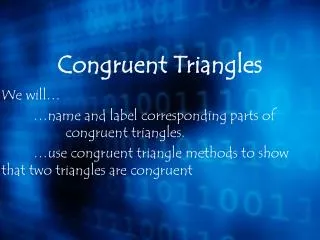 Congruent Triangles