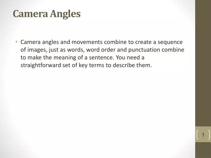 camera angles