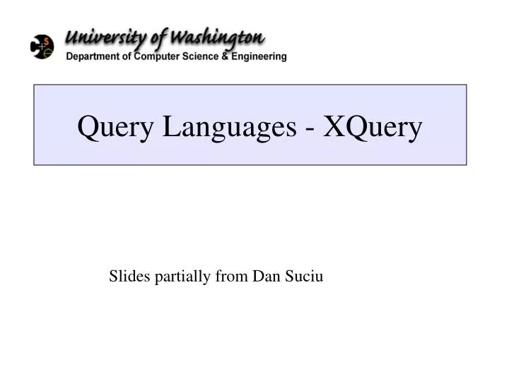 query languages xquery