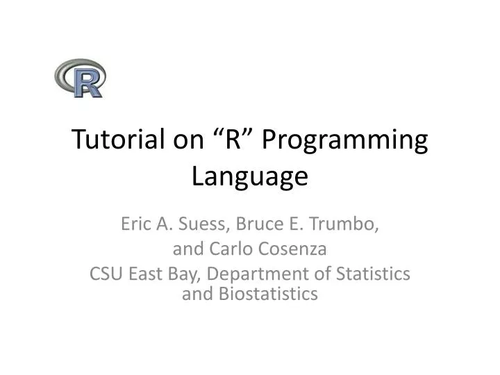 tutorial on r programming language