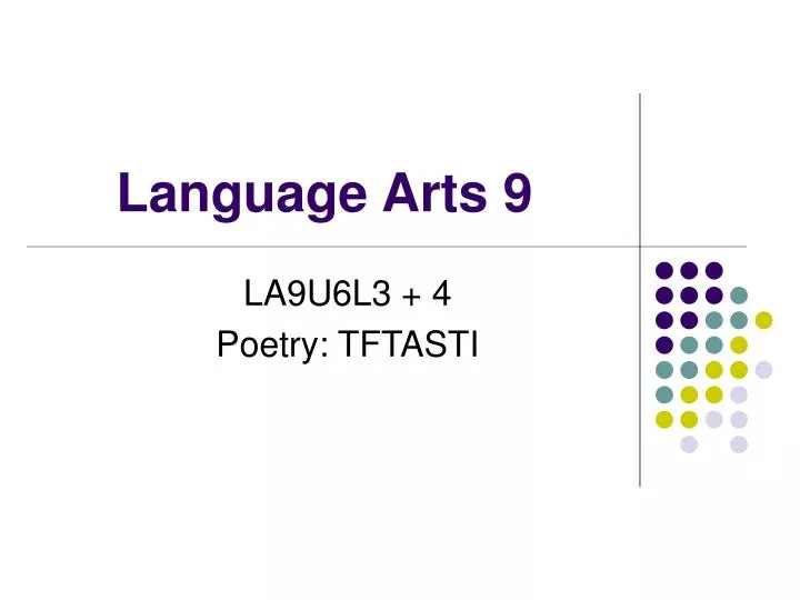language arts 9