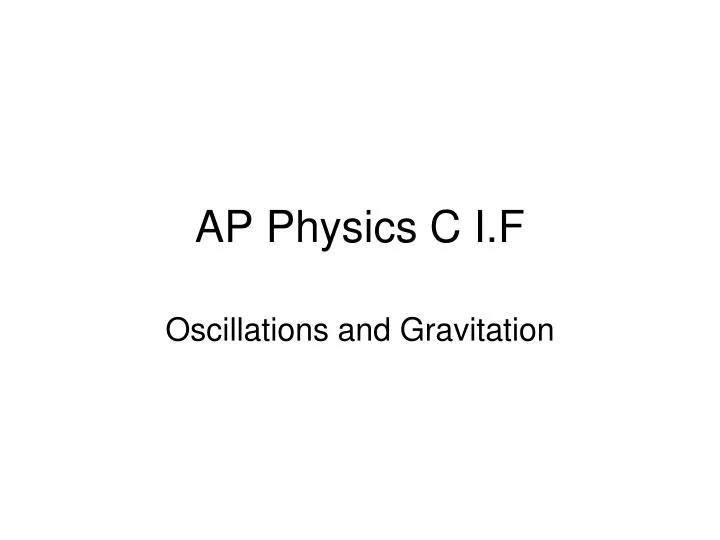 ap physics c i f