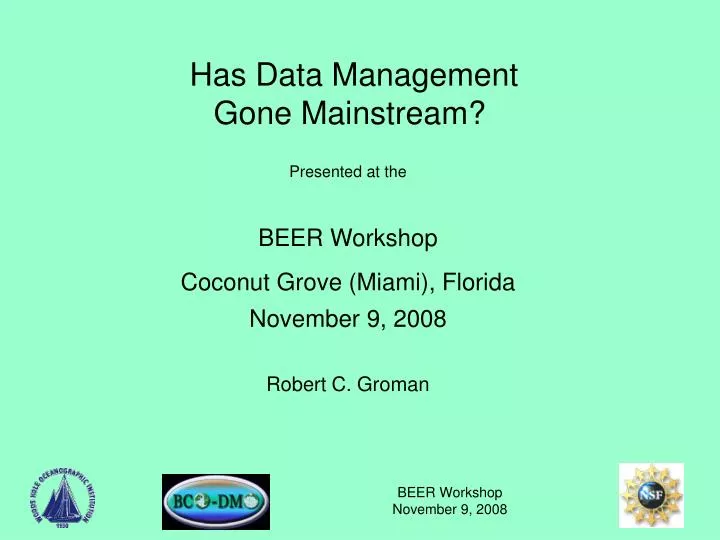 has data management gone mainstream