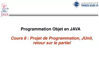 programmation objet en java cours 8 projet de programmation junit retour sur le partiel
