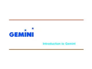 Introduction to Gemini
