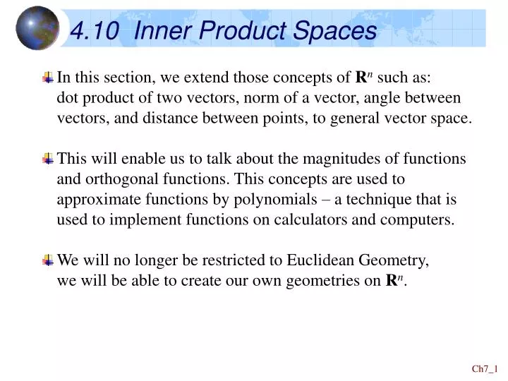 4 10 inner product spaces
